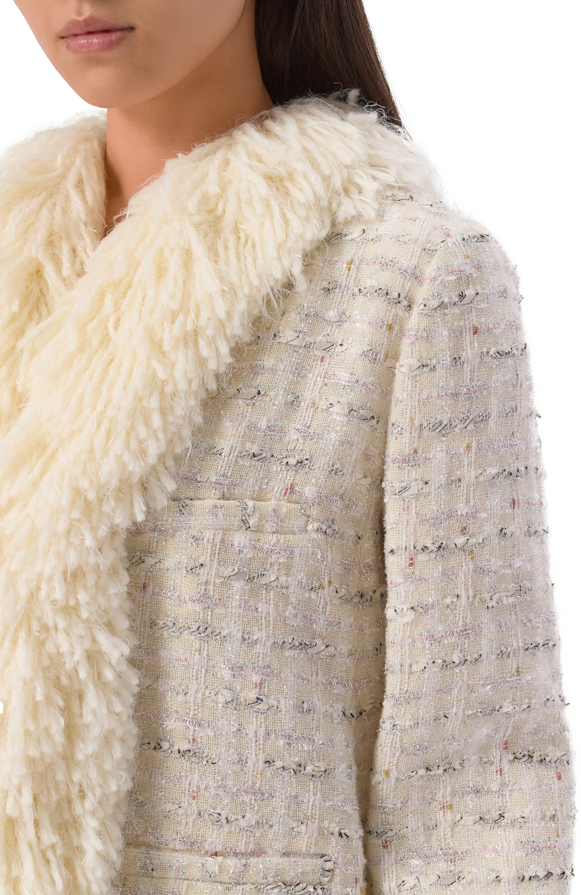 Твидовое полупальто GIAMBATTISTA VALLI, арт. 25FWPVCA8062/04LIN, фото 5