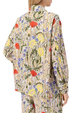 Женская пижама из вискозы и шелка BOTTEGA VENETA разноцветного цвета, арт. 817460/V52Y0 | Фото 4 (Нос: Не проставлено; Материал сплава: Проставлено; Материал внешний: Вискоза)