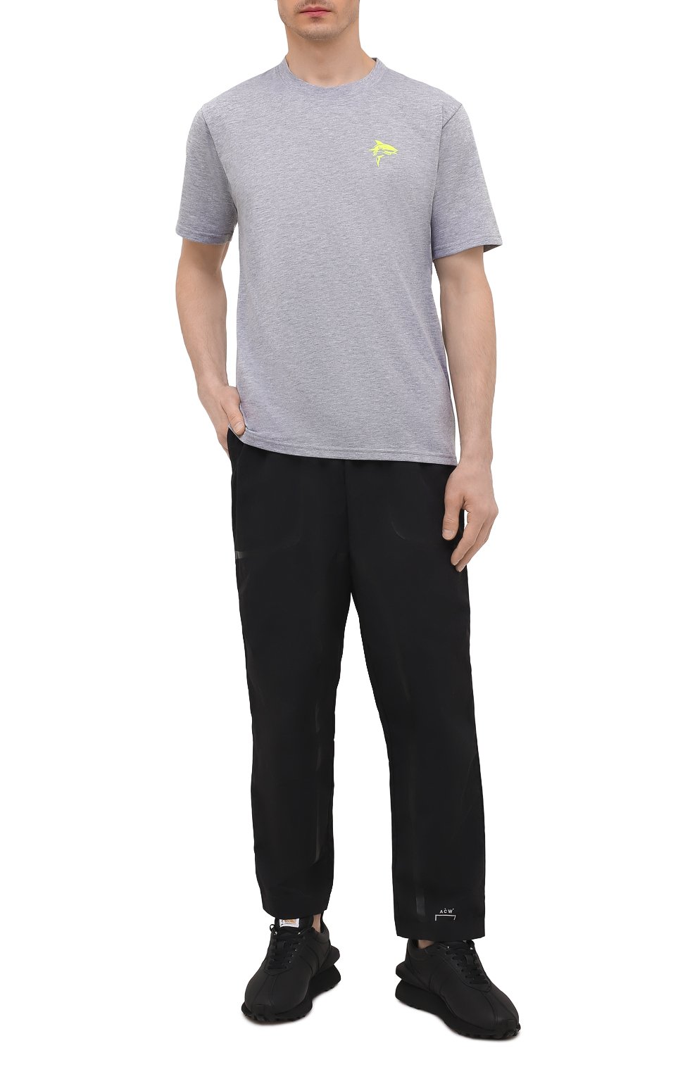 Хлопковая футболка SEVEN LAB серого цвета по цене 8400 руб., арт. 66T21-1sh grey m, фото 2 Хлопковая футболка SEVEN LAB, арт. 66T21-1sh grey m, фото 2