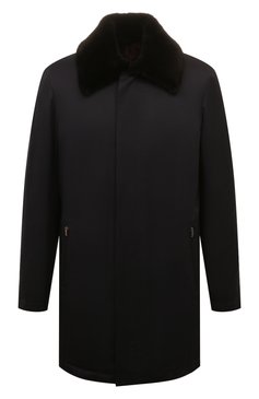 Мужской шелковый плащ ZILLI темно-синего цвета, арт. MAQ-TIMBU-30284/0002 | Фото 1 (Рукава: Длинные; Материал внешний: Шелк; Материал утеплителя: Шерсть, Пух и перо; Мужское Кросс-КТ: Верхняя одежда, Плащ-верхняя одежда; Стили: Классический; Длина (верхняя одежда): До середины бедра; Драгоценные камни: Проставлено; Ювелирные украшения: Назначено; Материал сплава: Проставлено)