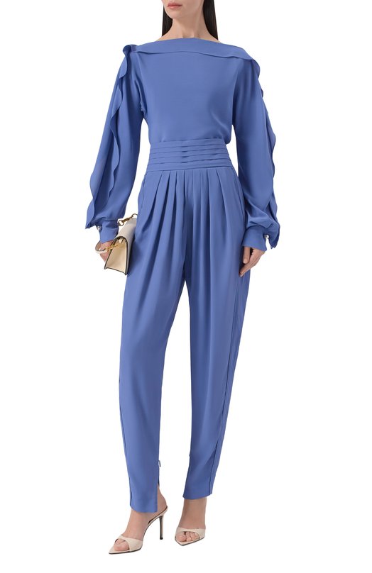 Блузка из вискозы и шелка Lanvin RW-T00010-6253-P26 Голубой  RW-T00010-6253-P26 Фото 2