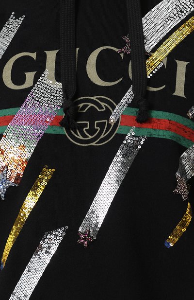 Хлопковый пуловер с капюшоном и декоративной отделкой GUCCI, арт. 469251/X9Y51, фото 5