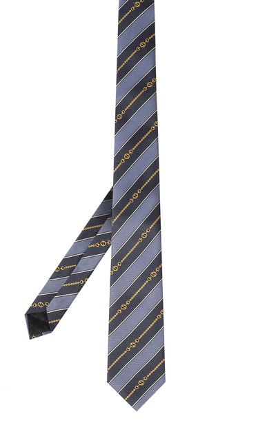 Шелковый галстук GUCCI синего цвета по цене 28800 руб., арт. 643929 4E002, фото 3 Шелковый галстук GUCCI, арт. 643929 4E002, фото 3