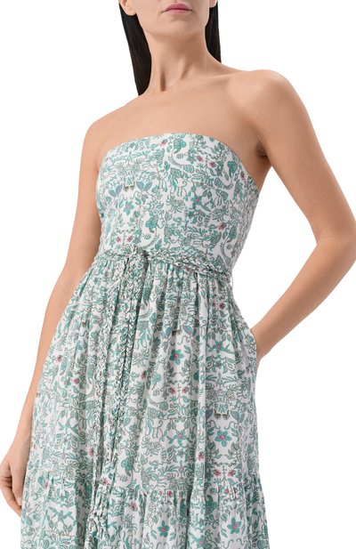 Платье из вискозы POUPETTE ST BARTH зеленого цвета по цене 49950 руб., арт. WTMR26LVPTWG, фото 4 Платье из вискозы POUPETTE ST BARTH, арт. WTMR26LVPTWG, фото 4