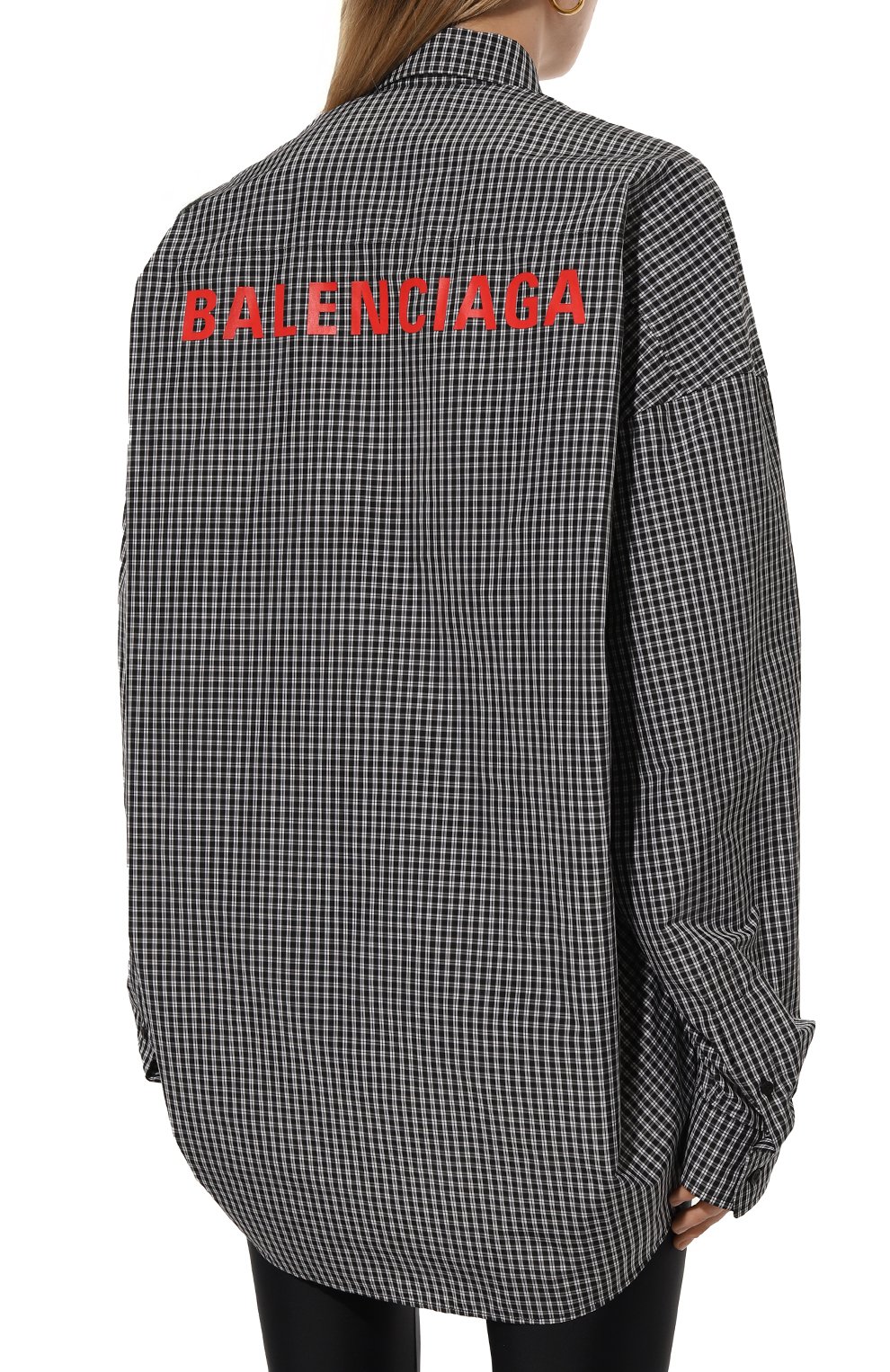 Рубашка BALENCIAGA черно-белого цвета по цене 151500 руб., арт. 725395/TLM11, фото 4 Рубашка BALENCIAGA, арт. 725395/TLM11, фото 4