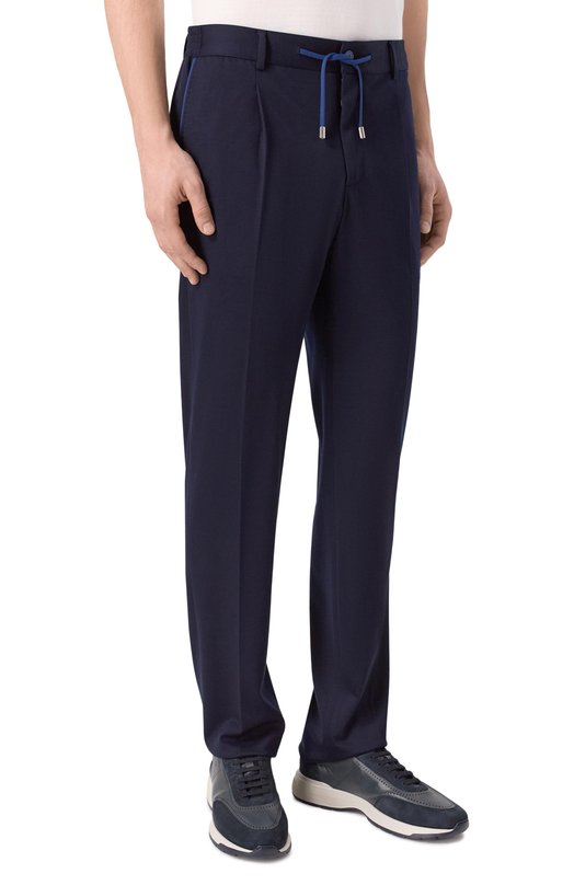 Шерстяные брюки Stefano Ricci M1T6100130/MA0033_001 Синий  M1T6100130/MA0033_001 Фото 3