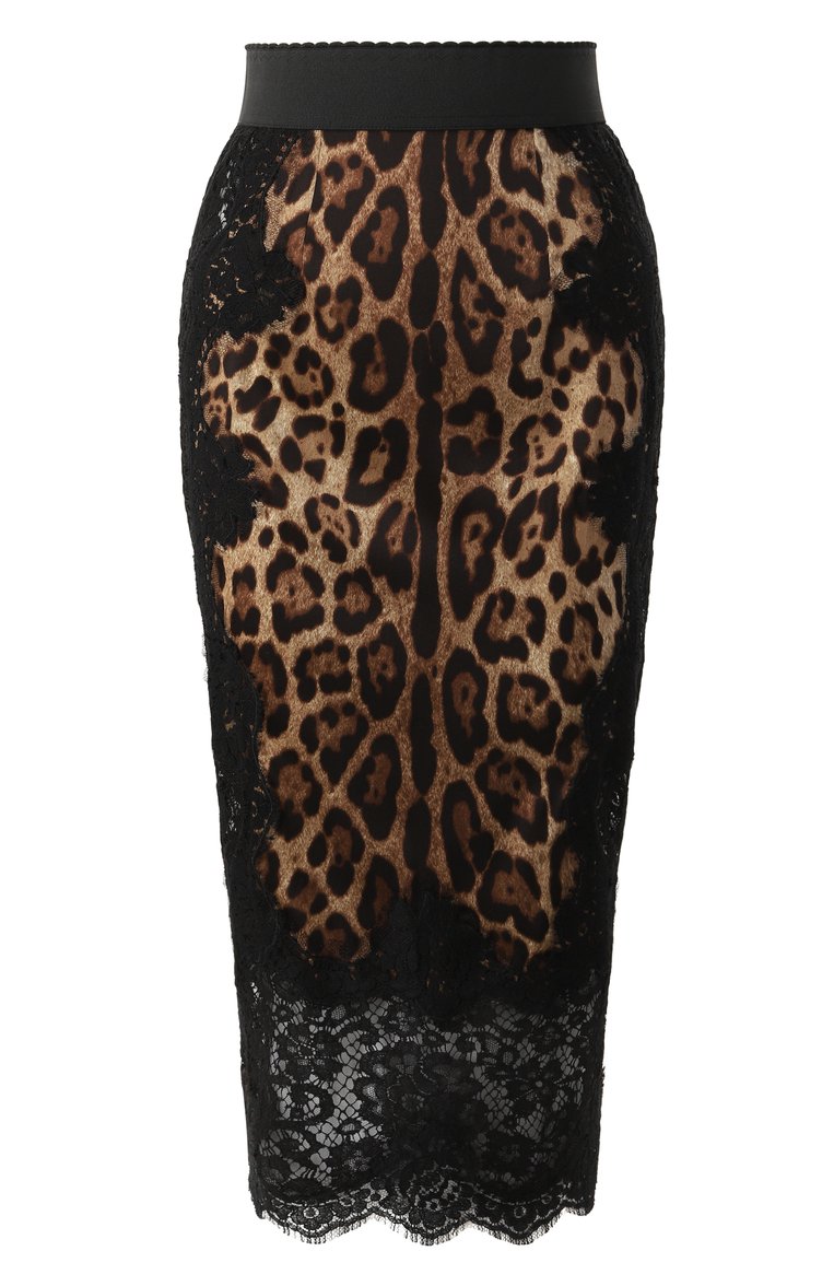 Женская юбка из хлопка и шелка DOLCE & GABBANA леопардового цвета, арт. F4BHCT/FSAXY | Фото 1 (Статус проверки: Проверено, Проверена категория; Длина Ж (юбки, платья, шорты): Миди; Материал внешний: Хлопок, Шелк; Стили: Гламурный; Региональные ограничения белый список (Axapta Mercury): RU; Кросс-КТ: костюм; Женское Кросс-КТ: Юбка-карандаш)