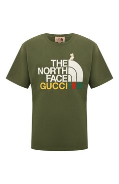 Мужская хлопковая футболка the north face x gucci GUCCI зеленого цвета, арт. 616036 XJDRD | Фото 1 (Рукава: Короткие; Длина (для топов): Стандартные; Принт: С принтом; Материал сплава: Проставлено; Стили: Милитари; Материал внешний: Хлопок; Драгоценные камни: Проставлено)