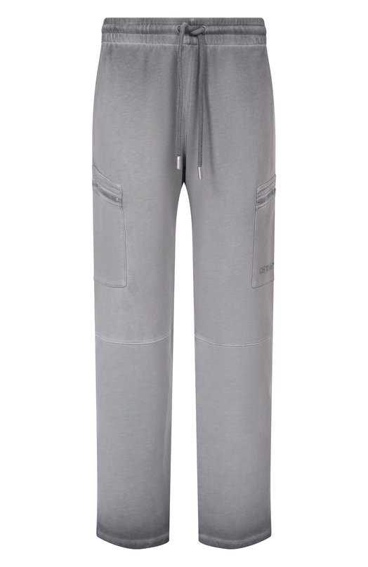 Хлопковые брюки Off-White 0MCH059F25FLE003 Серый 0MCH059F25FLE003