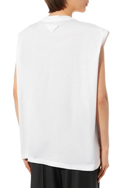 Хлопковая футболка PRADA, арт. 3556AR-1YSP-F0964-211, фото 4