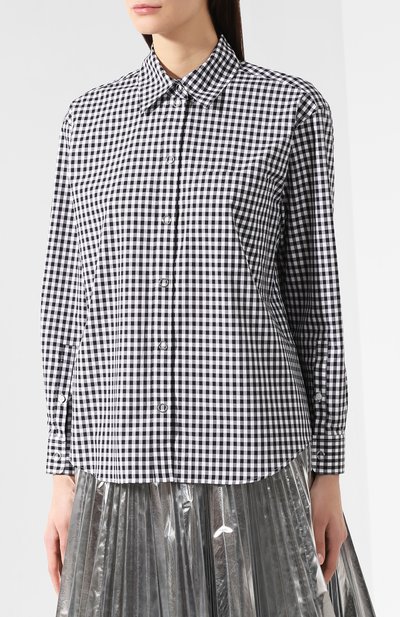 Хлопковая рубашка BURBERRY черно-белого цвета по цене 69950 руб., арт. 4548964, фото 3 Хлопковая рубашка BURBERRY, арт. 4548964, фото 3
