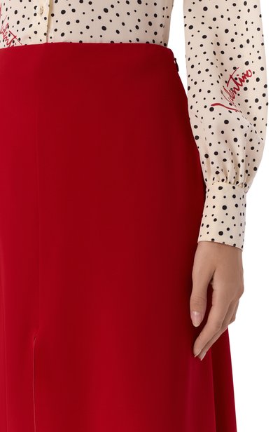 Шелковая юбка VALENTINO красного цвета по цене 243000 руб., арт. 9B3RAF68/1MH, фото 5 Шелковая юбка VALENTINO, арт. 9B3RAF68/1MH, фото 5