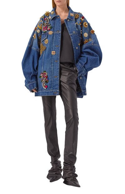 Джинсовая куртка с отделкой бисером и стразами DOLCE & GABBANA, арт. F9S96Z/G80C8, фото 2