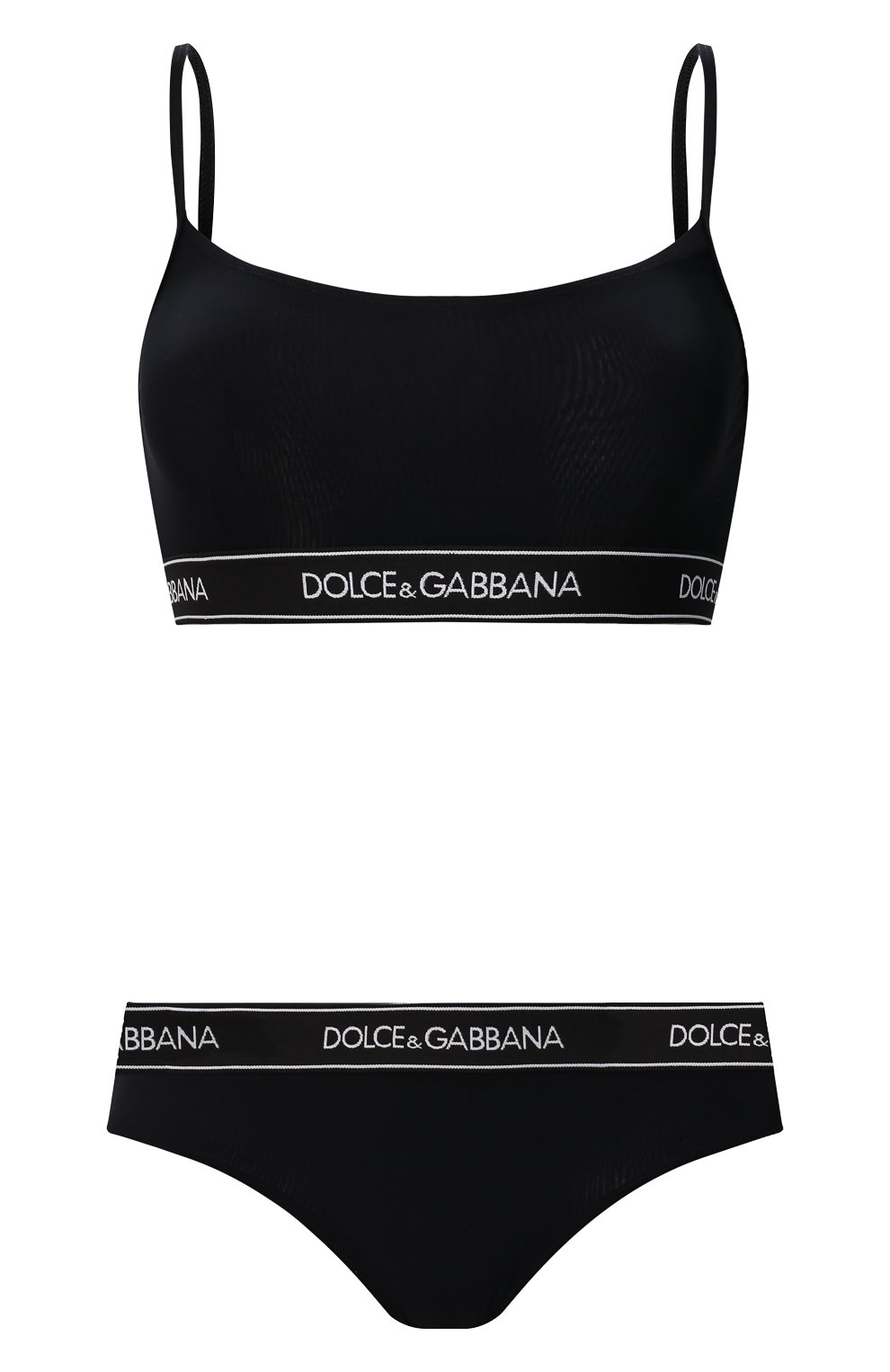 Раздельный купальник DOLCE & GABBANA черного цвета по цене 35650 руб., арт. 08A91J/FUGA2, фото 1 Раздельный купальник DOLCE & GABBANA, арт. 08A91J/FUGA2, фото 1