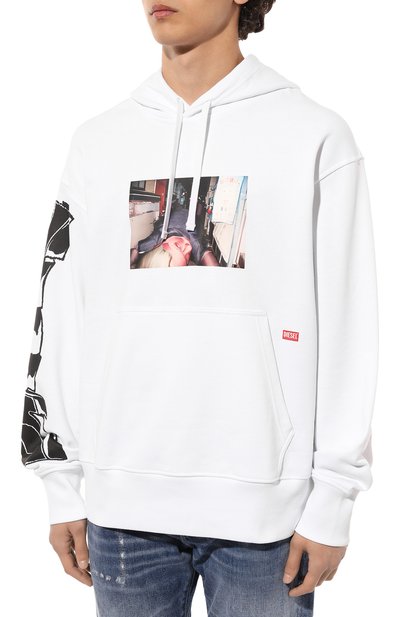 Хлопковое худи DIESEL, арт. A03592/0IEAX, фото 3