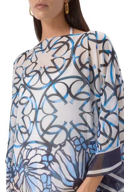 Туника из хлопка и шелка ELIE SAAB разноцветного цвета по цене 69950 руб., арт. SEKAFTST765, фото 5 Туника из хлопка и шелка ELIE SAAB, арт. SEKAFTST765, фото 5