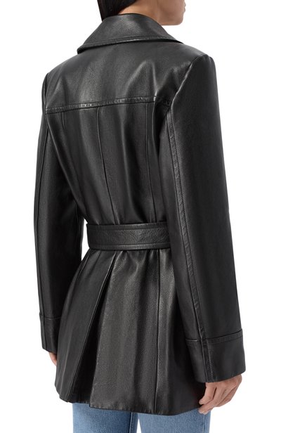 Кожаная куртка SAINT LAURENT черного цвета по цене 1060000 руб., арт. 876892/YCQT2, фото 4 Кожаная куртка SAINT LAURENT, арт. 876892/YCQT2, фото 4