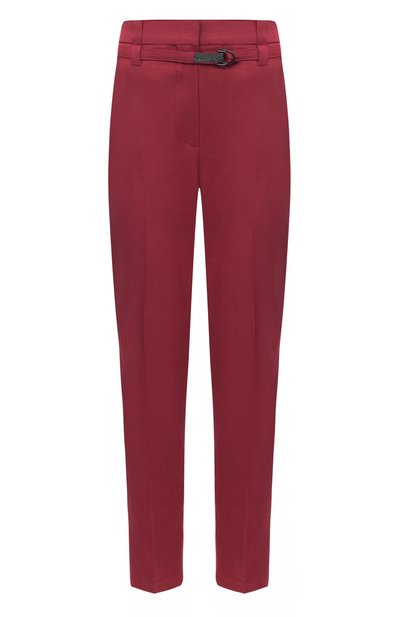Женские брюки изо льна и хлопка BRUNELLO CUCINELLI, арт. MF591P7453