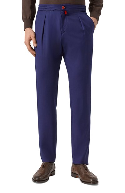 Шерстяные брюки KITON темно-синего цвета по цене 175500 руб., арт. UP1LACK0630F04, фото 3 Шерстяные брюки KITON, арт. UP1LACK0630F04, фото 3