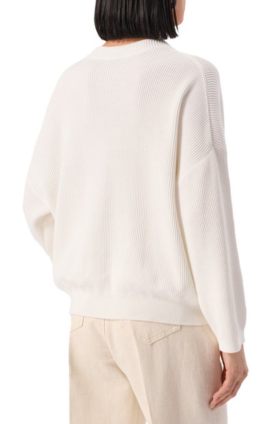 Хлопковый пуловер BRUNELLO CUCINELLI, арт. M19255002, фото 4