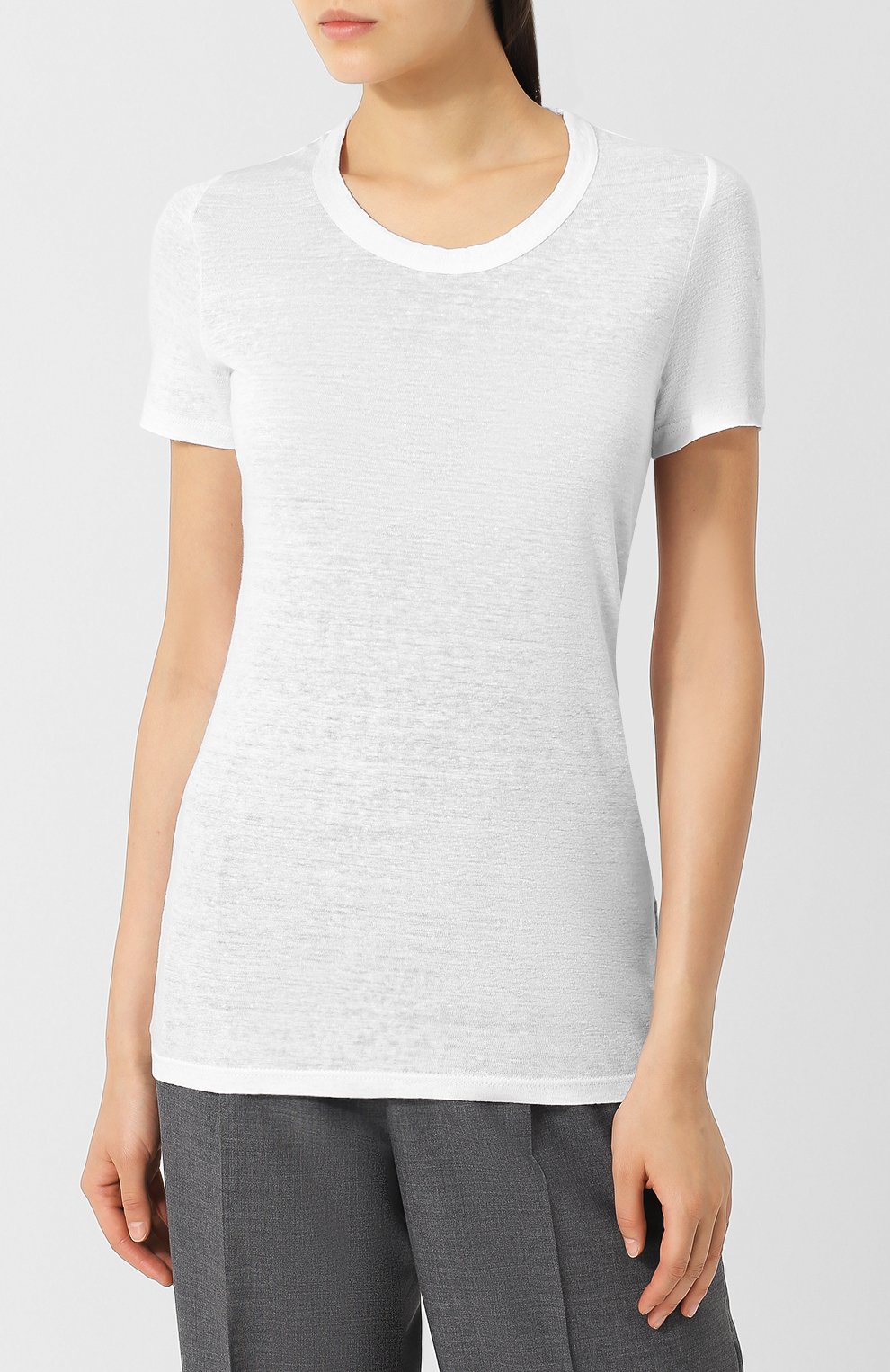 Льняная футболка ISABEL MARANT ETOILE белого цвета по цене 15150 руб., арт. TS0378-00M004E/KILIANN, фото 3 Льняная футболка ISABEL MARANT ETOILE, арт. TS0378-00M004E/KILIANN, фото 3