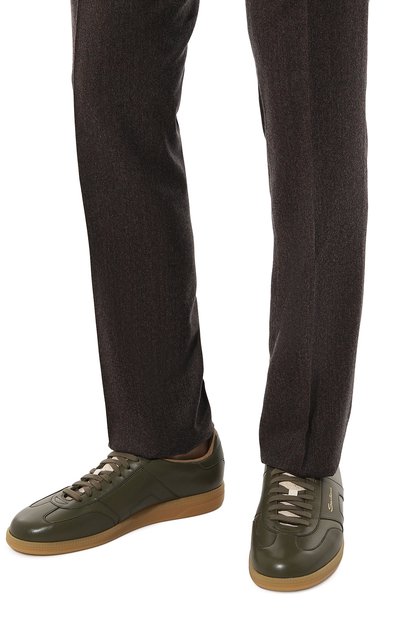 Кожаные кеды dbs oly SANTONI, арт. MBPG22023FARKDWT, фото 3