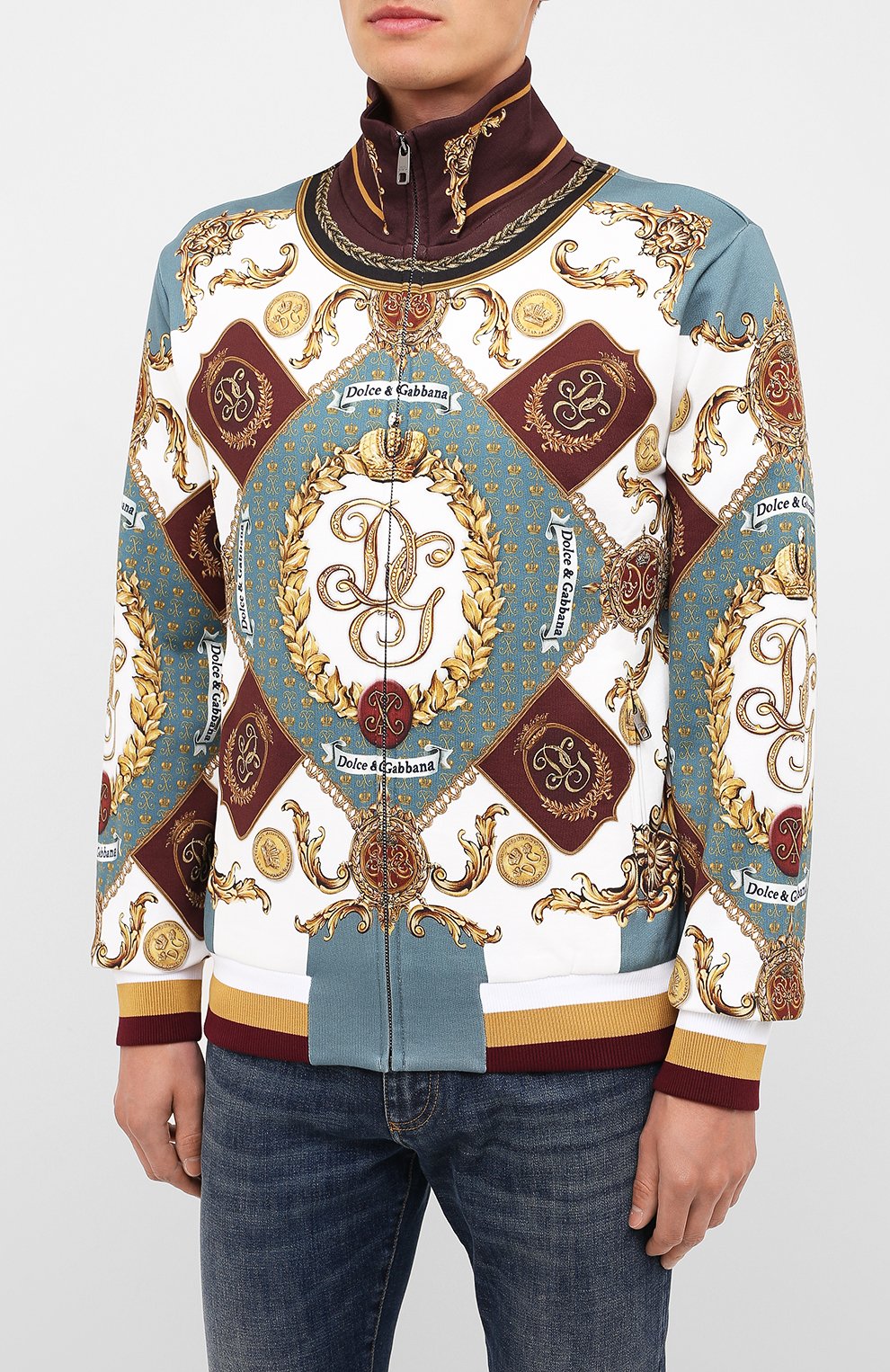 Хлопковый бомбер DOLCE & GABBANA, арт. I9495M/HI7FE, фото 3