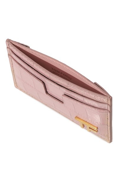Кожаный футляр для кредитных карт TOM FORD светло-розового цвета по цене 41550 руб., арт. S0466-LCL395X, фото 3 Кожаный футляр для кредитных карт TOM FORD, арт. S0466-LCL395X, фото 3