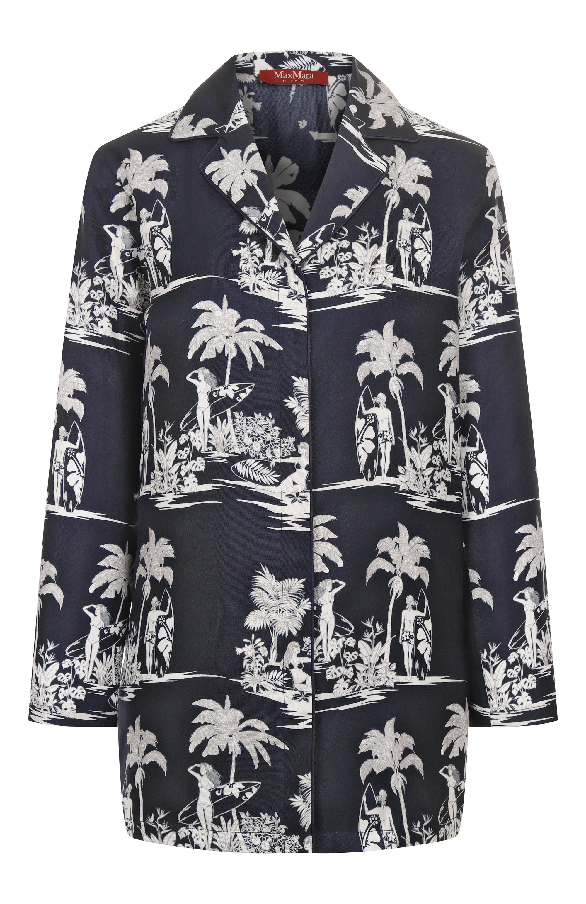 Шелковая рубашка MAX MARA STUDIO, арт. DI0NIGI, фото 1