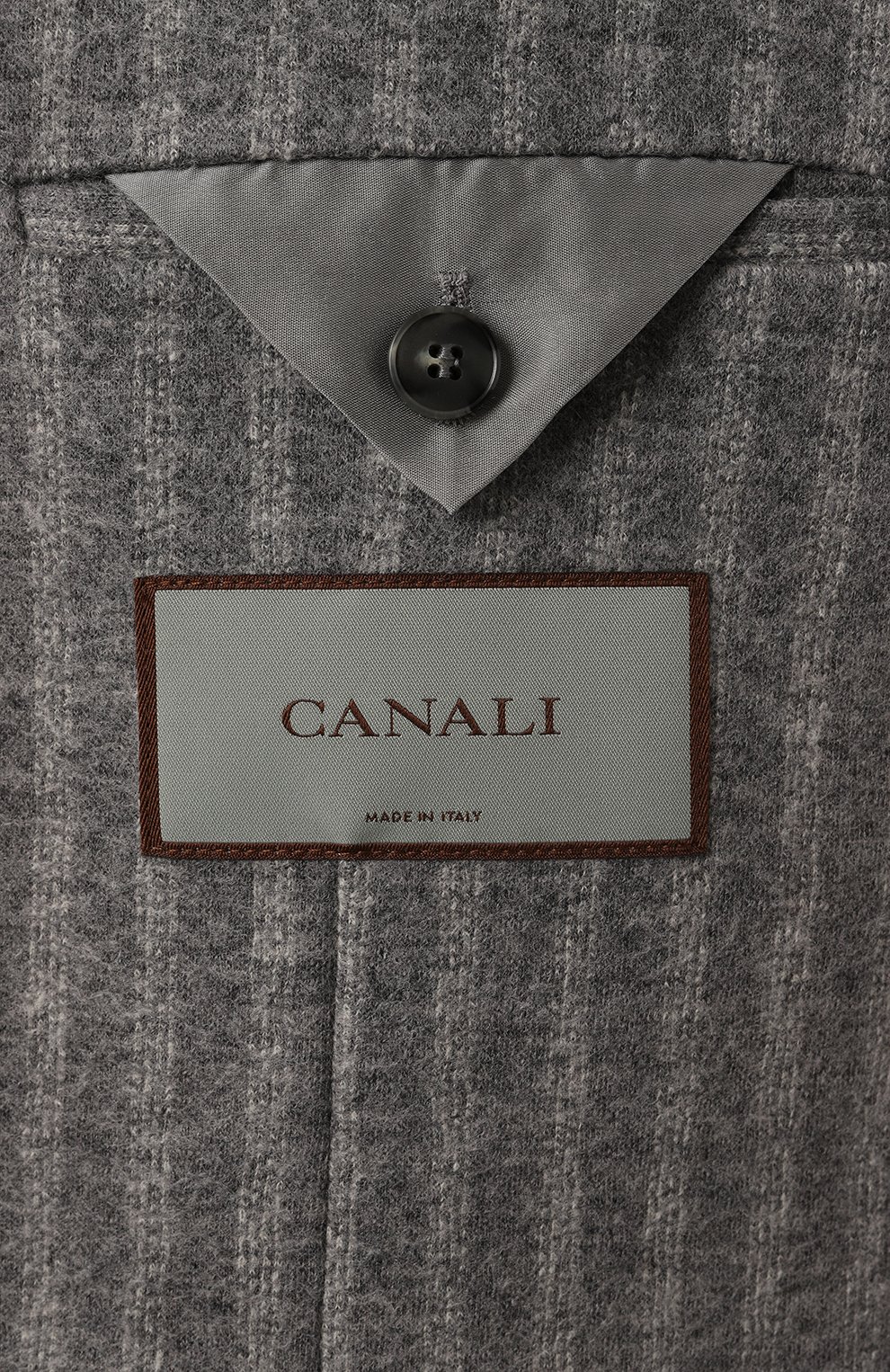 Шерстяной пиджак CANALI серого цвета по цене 110500 руб., арт. J0147/JY02564, фото 8 Шерстяной пиджак CANALI, арт. J0147/JY02564, фото 8