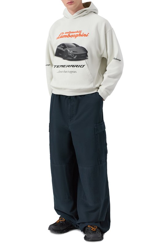 Хлопковое худи Balenciaga x Automobili Lamborghini Balenciaga 767877/TSVT9 Кремовый  767877/TSVT9 Фото 2