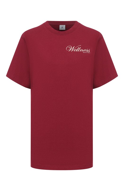 Хлопковая футболка Sporty and Rich T004362083RE10 Бордовый T004362083RE10