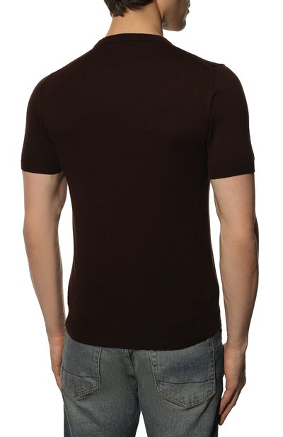 Хлопковый джемпер IL BORGO CASHMERE темно-коричневого цвета по цене 34350 руб., арт. 55-854M0DG0, фото 4 Хлопковый джемпер IL BORGO CASHMERE, арт. 55-854M0DG0, фото 4