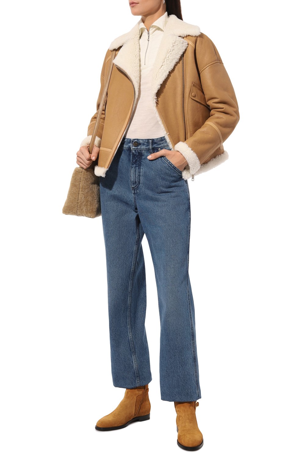 Замшевые ботинки sr nora SERGIO ROSSI светло-коричневого цвета по цене 123500 руб., арт. B09400/MCRM13, фото 2 Замшевые ботинки sr nora SERGIO ROSSI, арт. B09400/MCRM13, фото 2