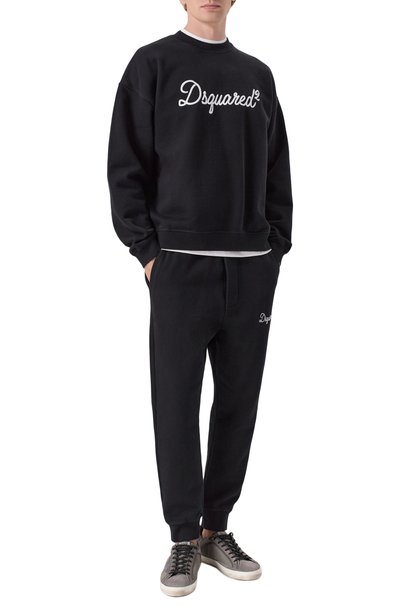 Хлопковый свитшот DSQUARED2 черного цвета по цене 42300 руб., арт. S74GU0928/D25029, фото 2 Хлопковый свитшот DSQUARED2, арт. S74GU0928/D25029, фото 2