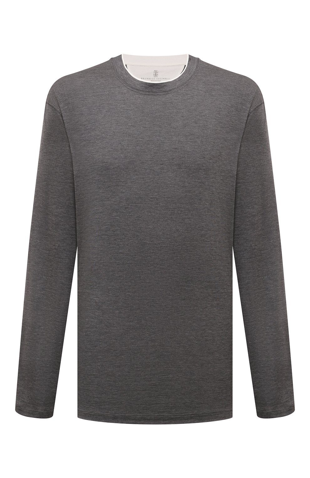 Лонгслив из шелка и хлопка BRUNELLO CUCINELLI, арт. MH8367433W, фото 1