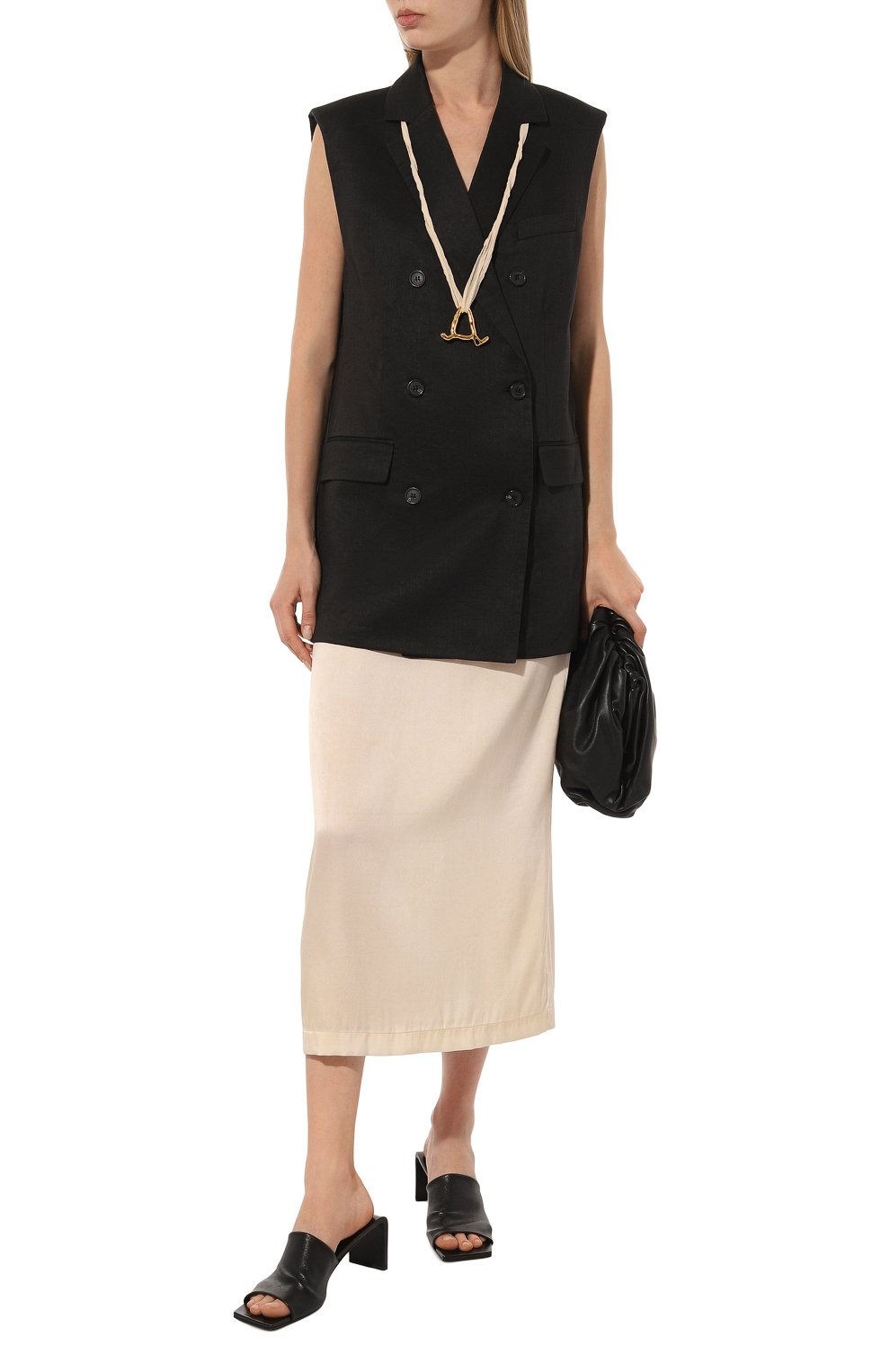 Жилет изо льна и вискозы THEORY, арт. 00403101, фото 2