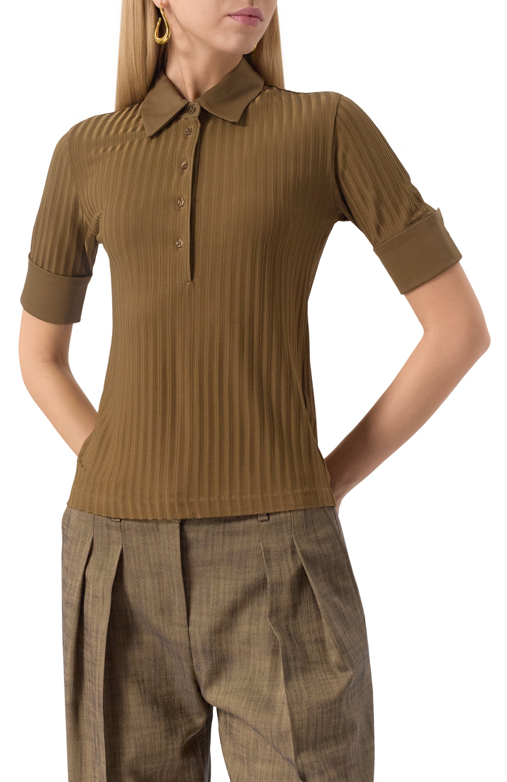 Поло из вискозы BOSS, арт. 50532051, фото 3