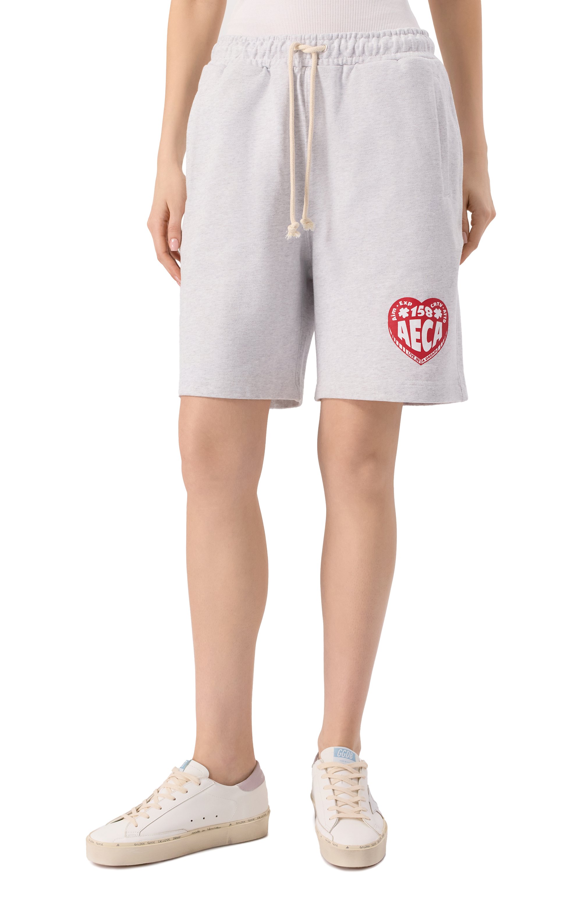 Хлопковые шорты AECA WHITE, ар т. AWCMSSBDBSSOV002C0.LIGHT GREY (M), фото 3