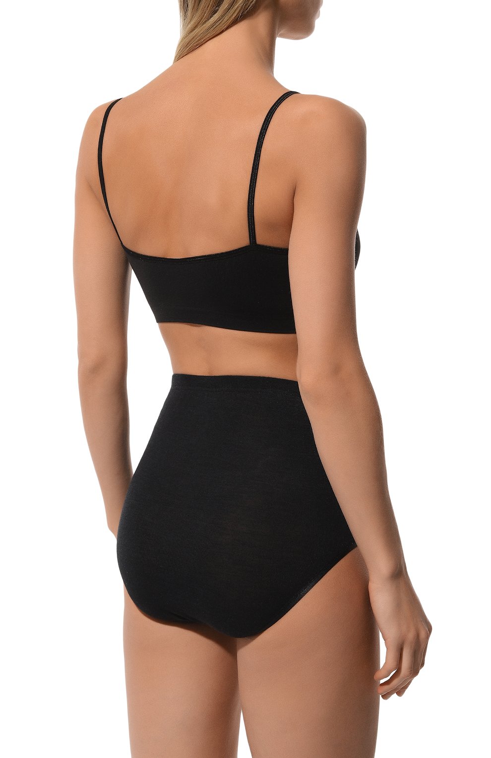 Трусы-шорты из шерсти и шелка HANRO черного цвета по цене 8790 руб., арт. 071420, фото 3 Трусы-шорты из шерсти и шелка HANRO, арт. 071420, фото 3