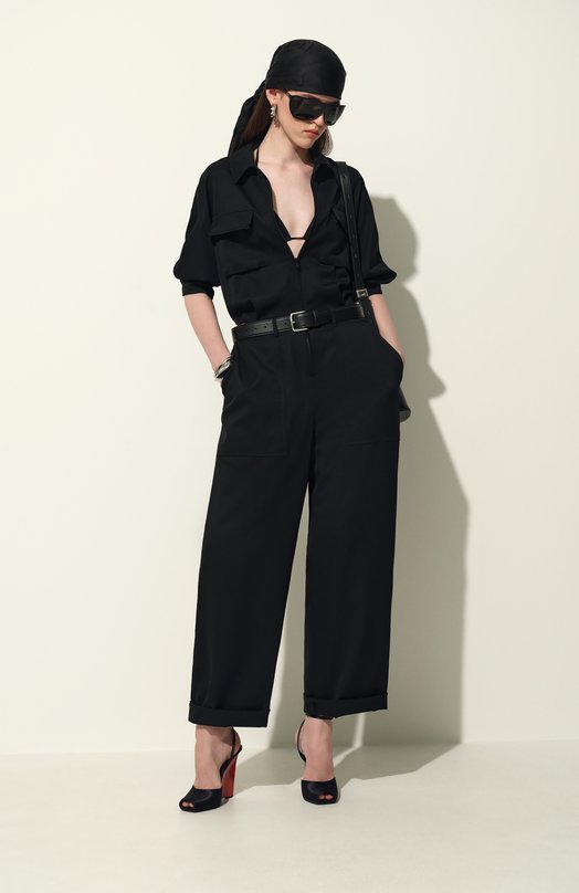 Текстильные туфли La Scandale 110 Saint Laurent 818007/9QNA0 Синий  818007/9QNA0 Фото 8