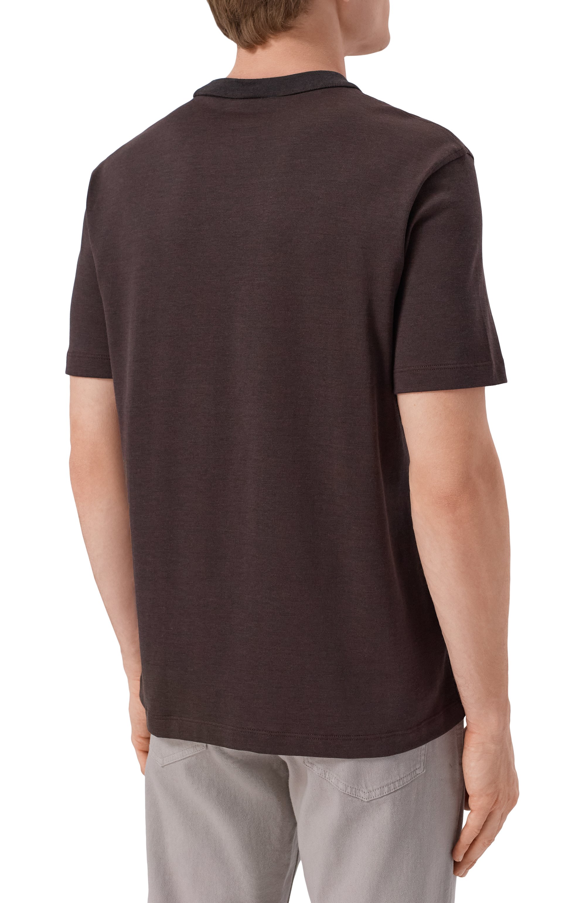 Футболка из хлопка и шелка BRIONI, арт. UJUC0L/PD602, фото 4