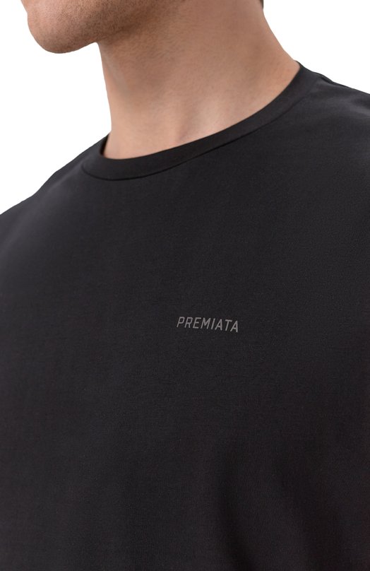 Хлопковая футболка Premiata PA1048 Чёрный  PA1048 Фото 5