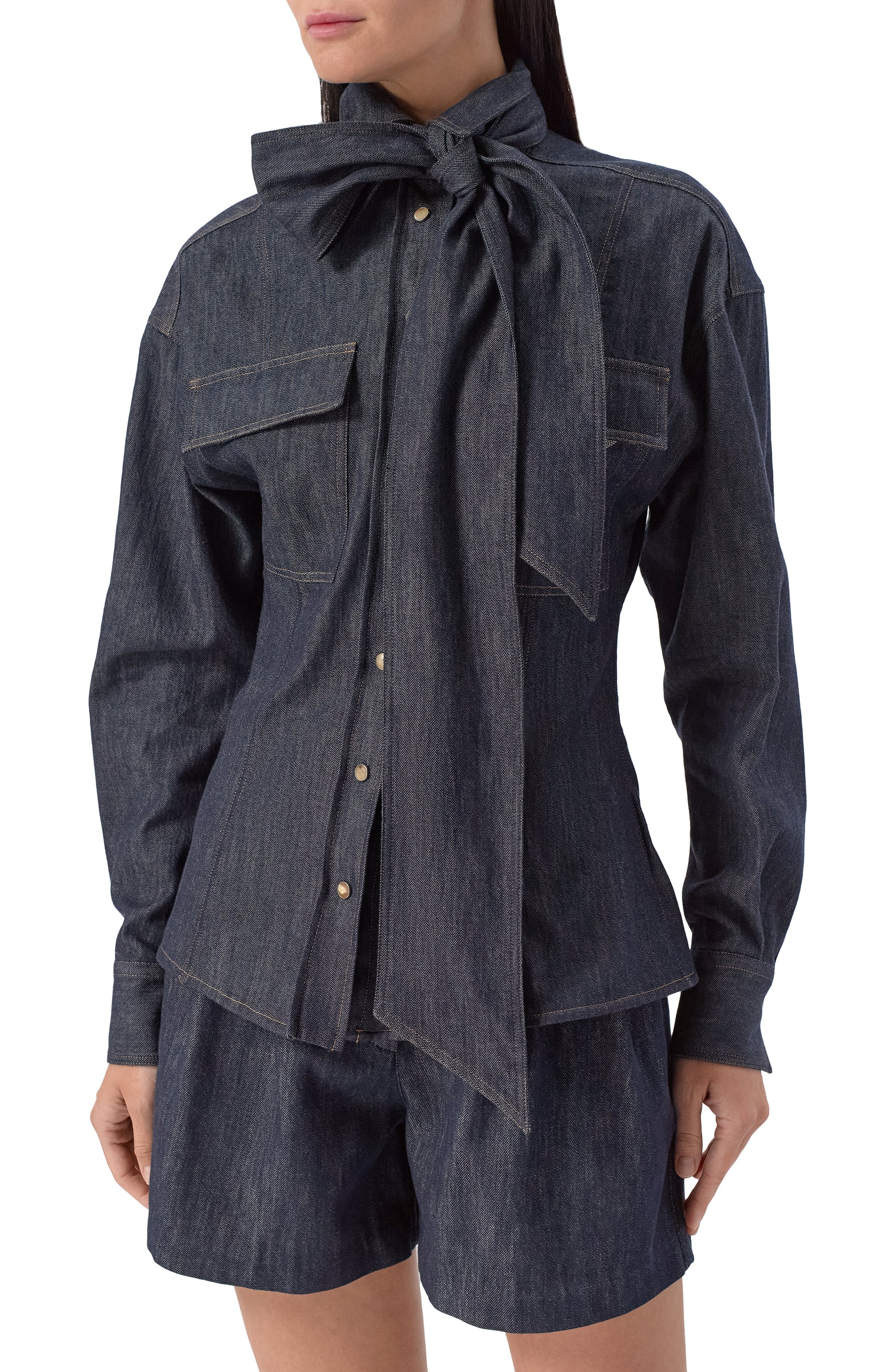 Джинсовая блузка BRUNELLO CUCINELLI, арт. MP792MY506, фото 3