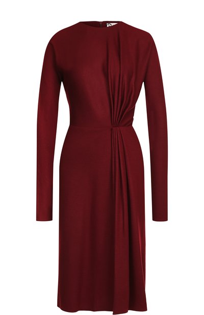 Женское шерстяное платье с круглым вырезом и драпировкой LANVIN, арт. RW-DR235J-TJ02-A18