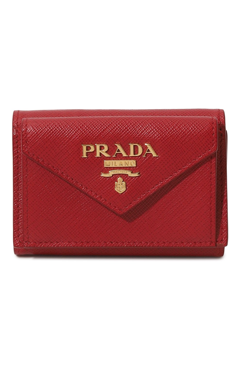 Кожаный кошелек PRADA красного цвета по цене 56000 руб., арт. 1MH021-QWA-F068Z, фото 1 Кожаный кошелек PRADA, арт. 1MH021-QWA-F068Z, фото 1