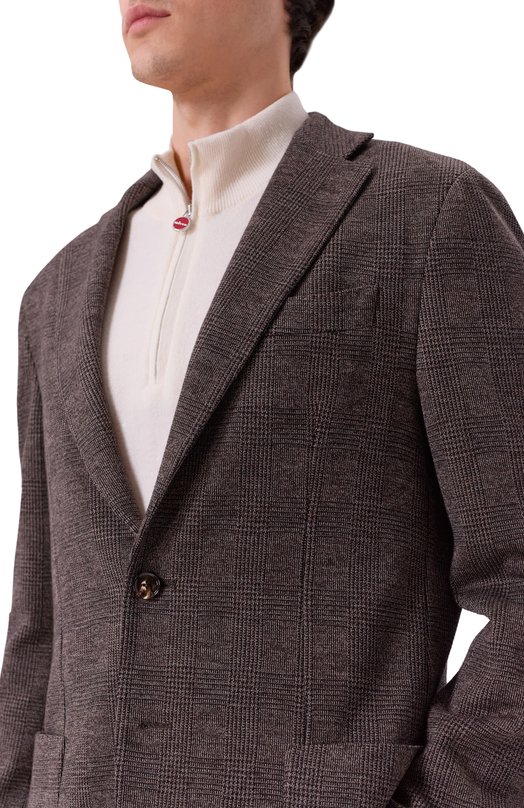 Пиджак из хлопка и шерсти Andrea Campagna BIELLA/DD106 Коричневый  BIELLA/DD106 Фото 6