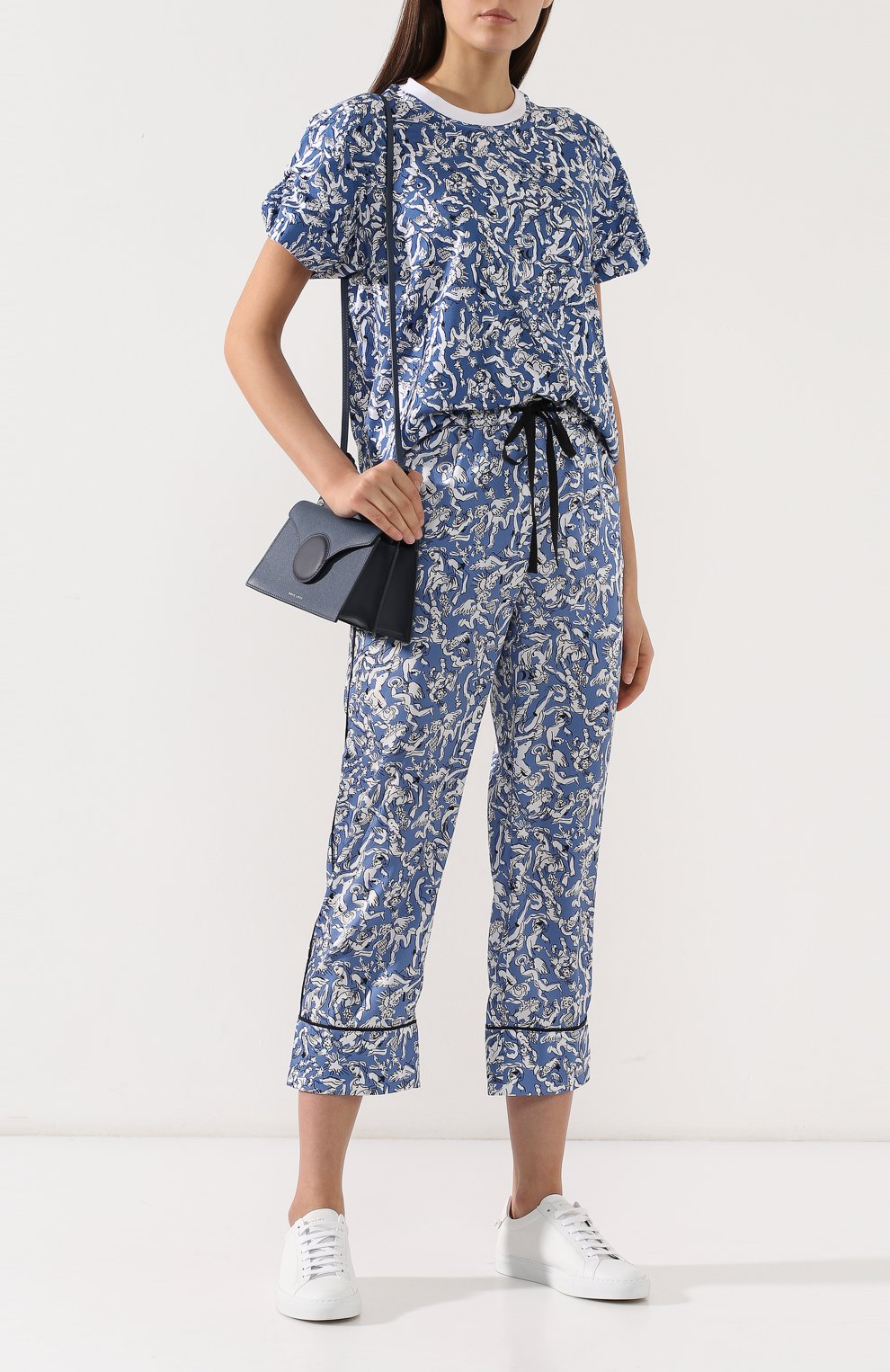 Хлопковая футболка VICTORIA, VICTORIA BECKHAM, арт. JYVV 071A SS19 PRNTD C0TT0N JERSEY, фото 2