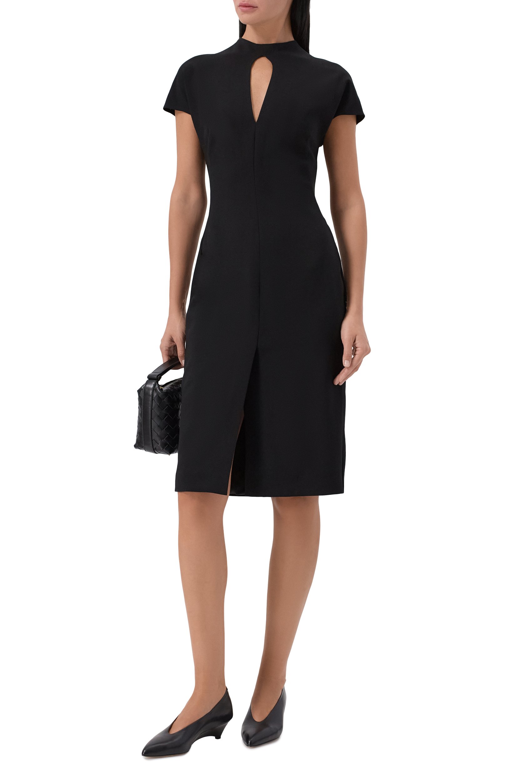 Шерстяное платье JIL SANDER черного цвета по цене 279000 руб., арт. J02CT0640/J40356, фото 2 Шерстяное платье JIL SANDER, арт. J02CT0640/J40356, фото 2