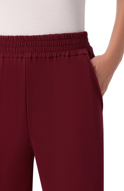 Брюки из вискозы ERMANNO SCERVINO бордового цвета по цене 62200 руб., арт. D494P605VQL, фото 5 Брюки из вискозы ERMANNO SCERVINO, арт. D494P605VQL, фото 5